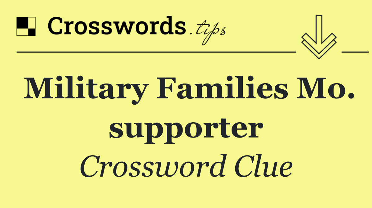 Military Families Mo. supporter