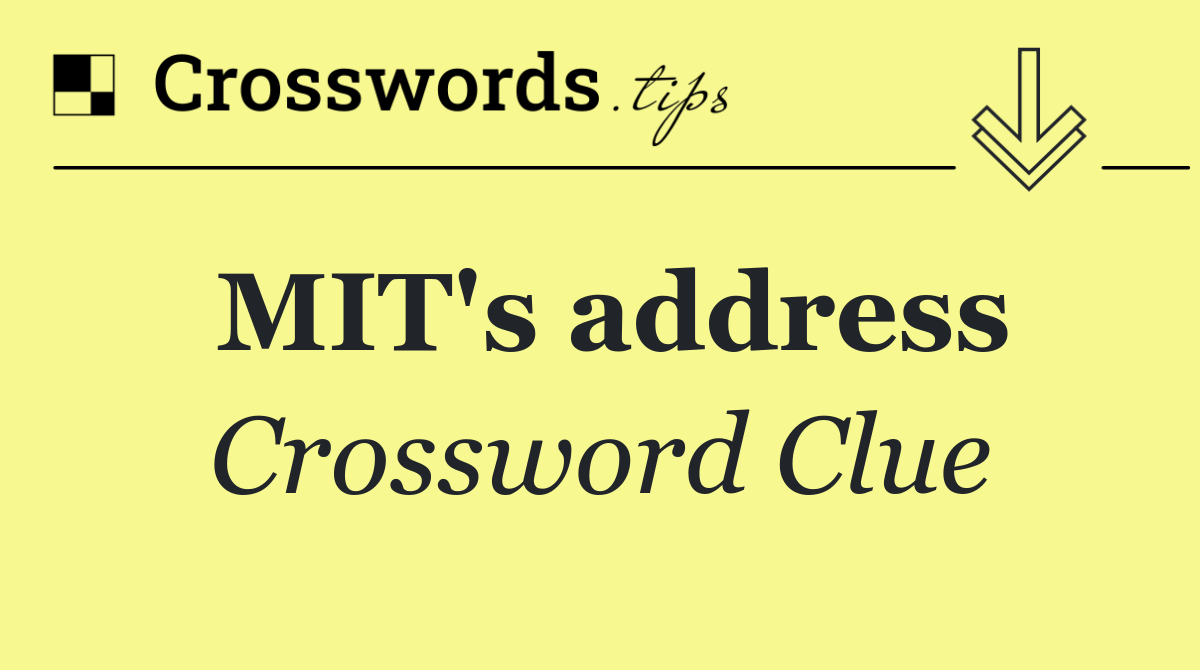 MIT's address