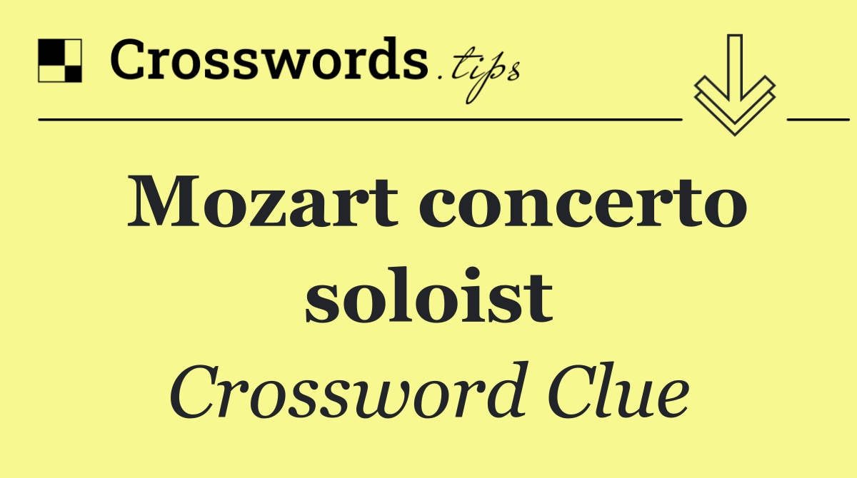 Mozart concerto soloist