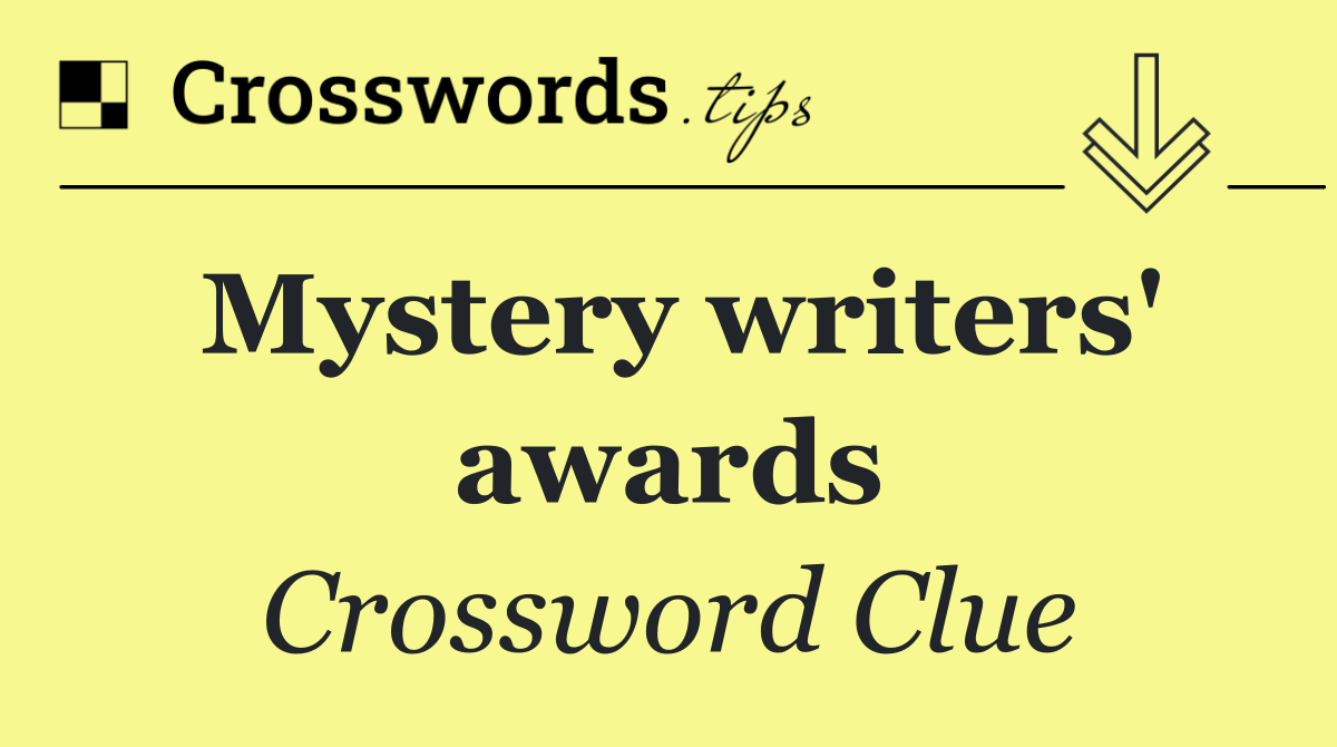 Mystery writers' awards