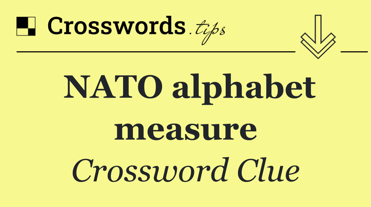 NATO alphabet measure