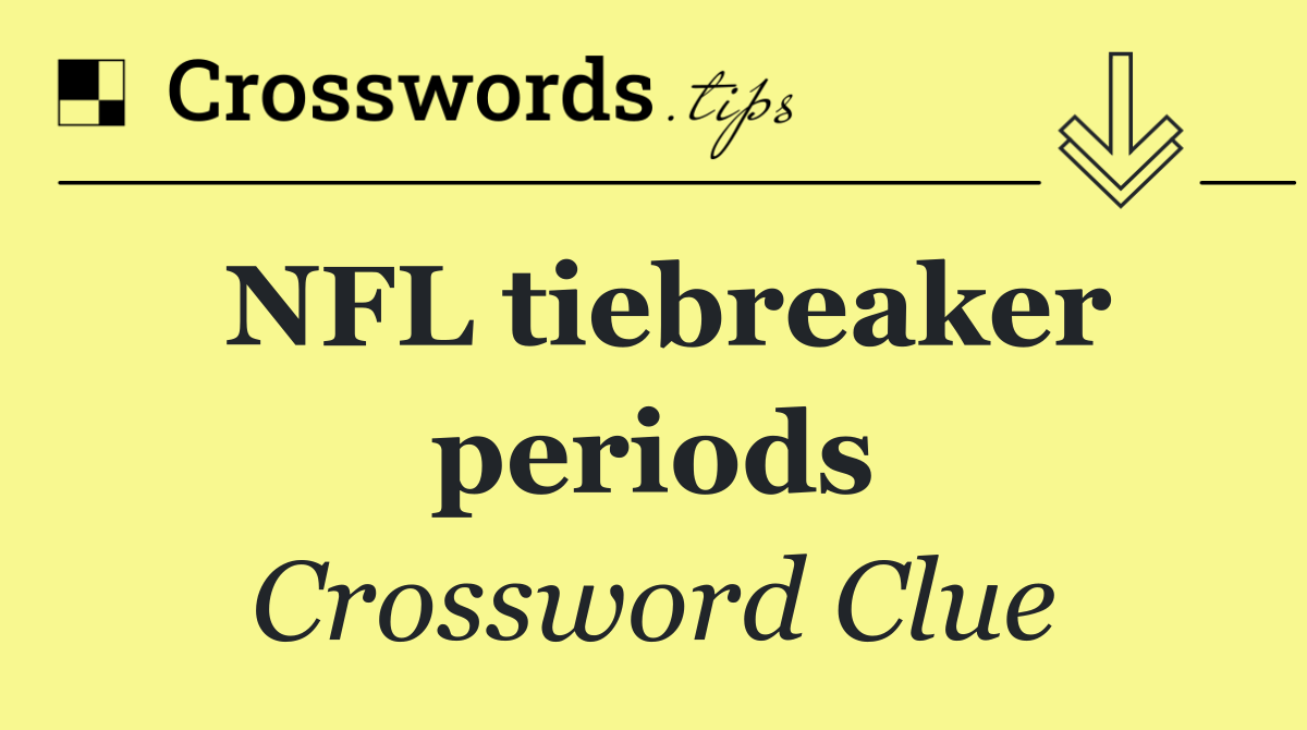 NFL tiebreaker periods