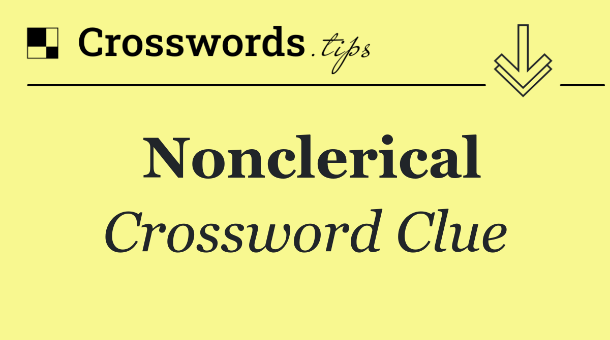 Nonclerical