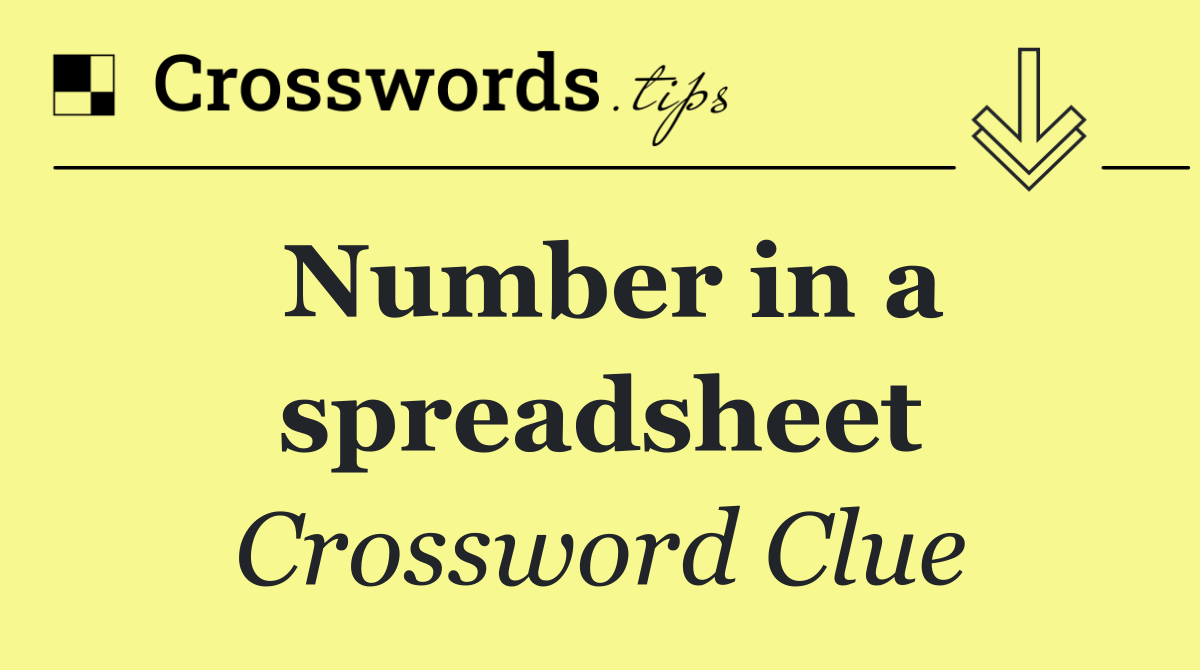 Number in a spreadsheet
