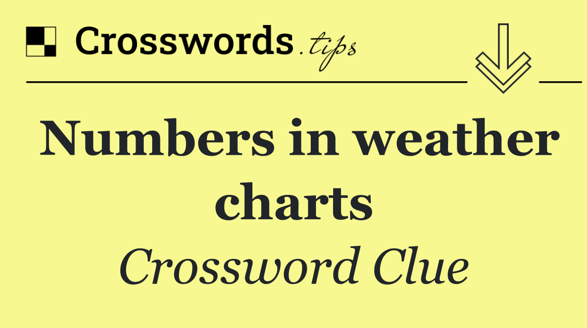 Numbers in weather charts