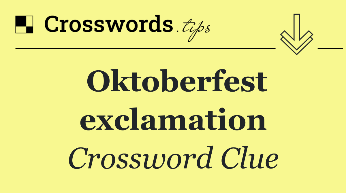 Oktoberfest exclamation