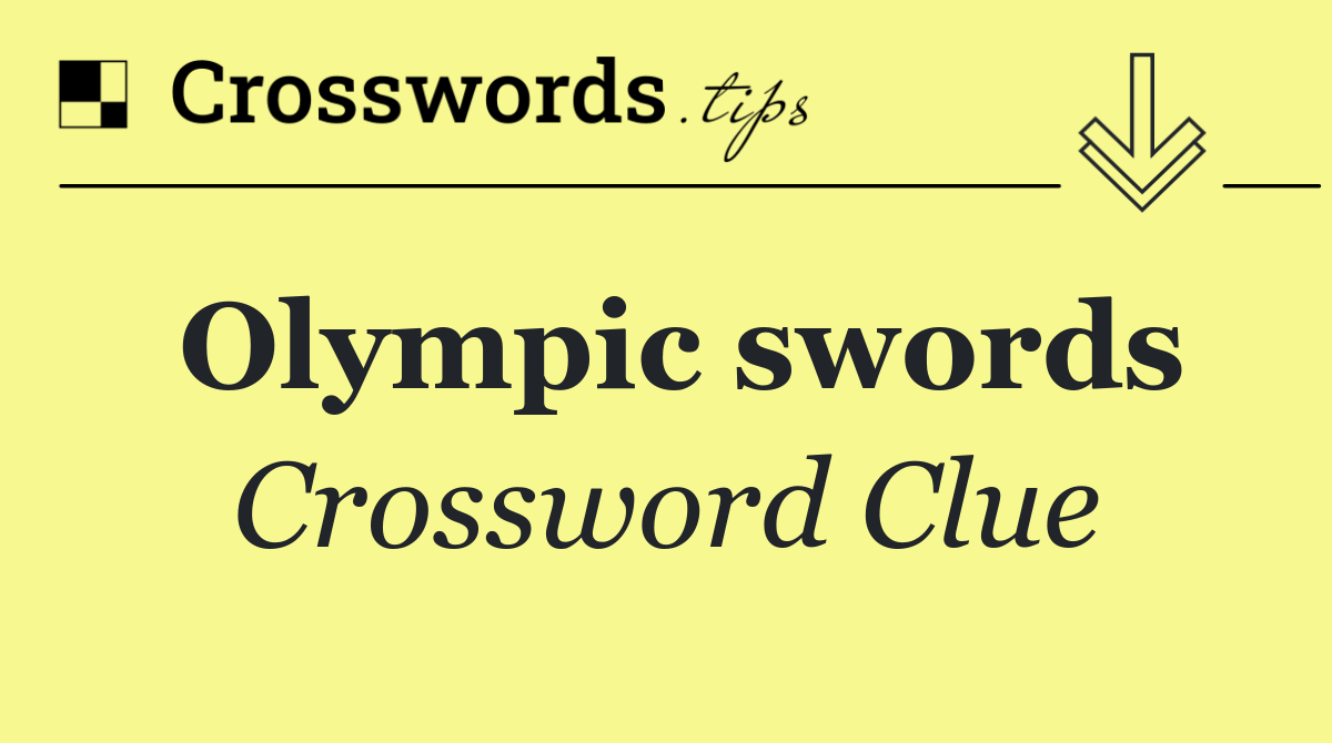 Olympic swords