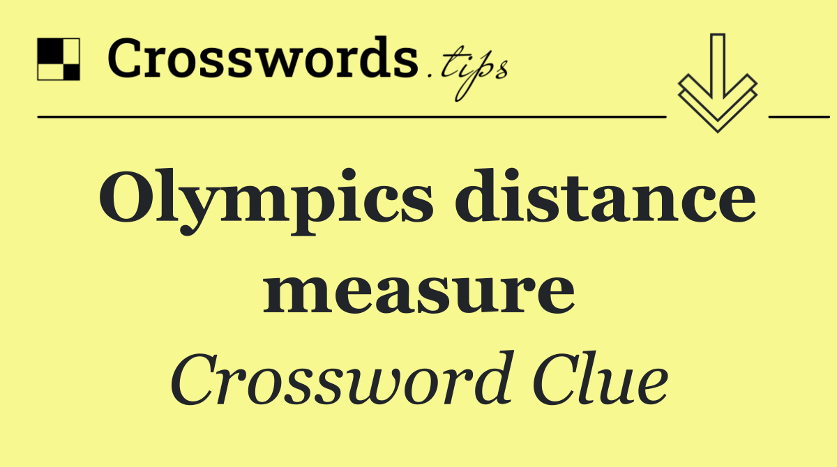 Olympics distance measure