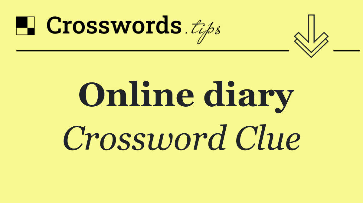 Online diary