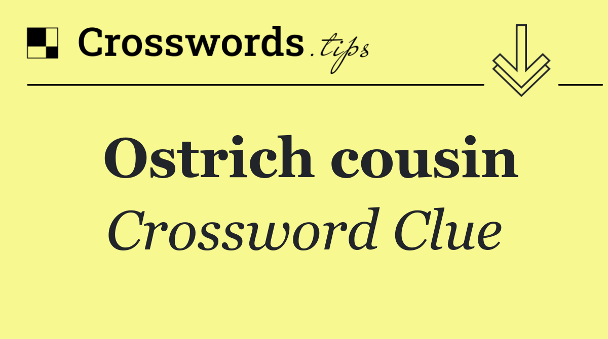 Ostrich cousin