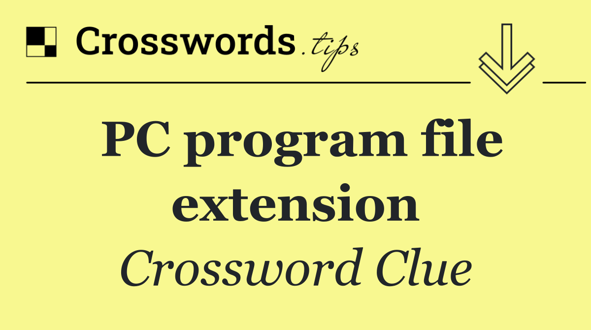 PC program file extension