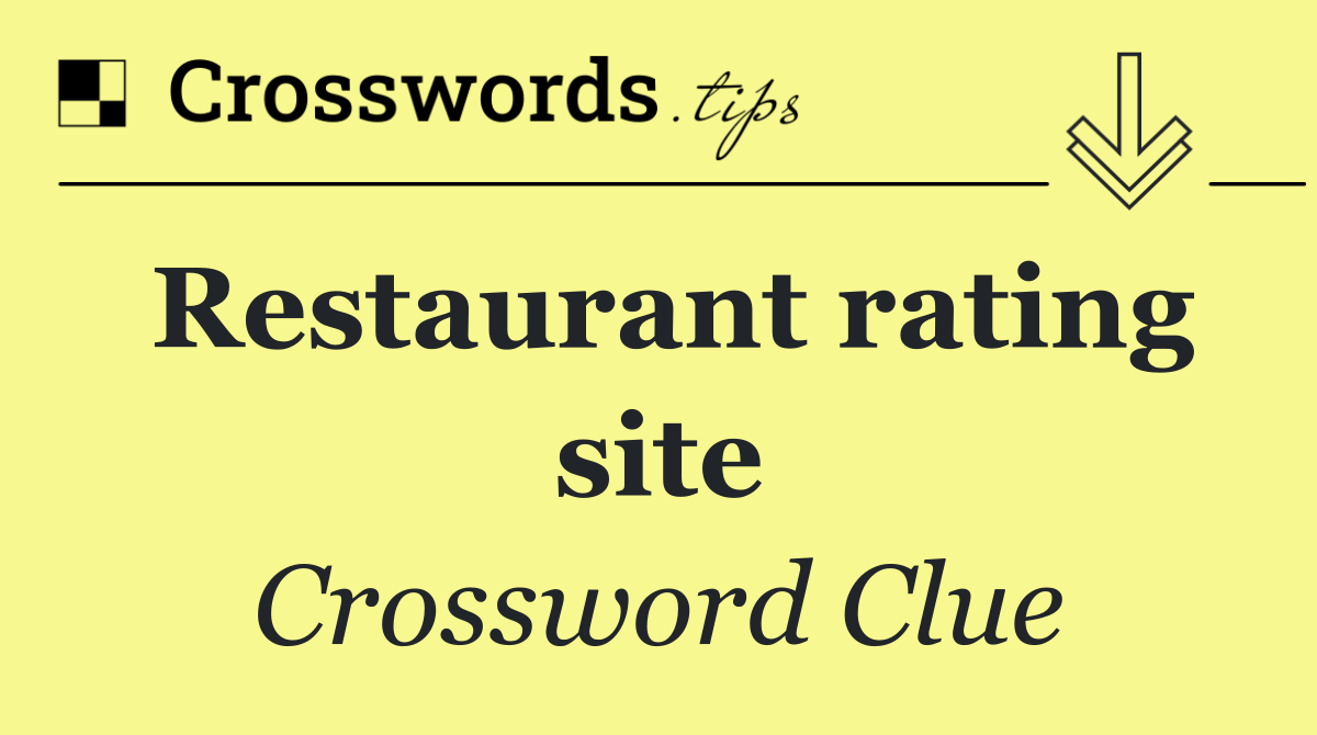 Restaurant rating site