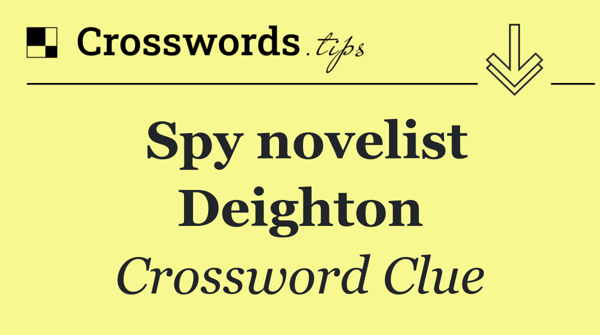 Spy novelist Deighton