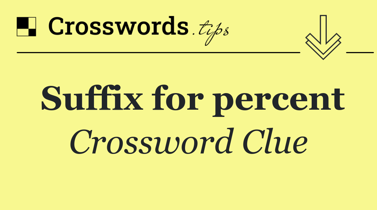 Suffix for percent