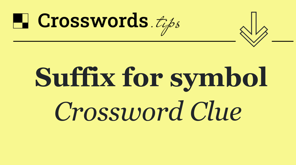 Suffix for symbol