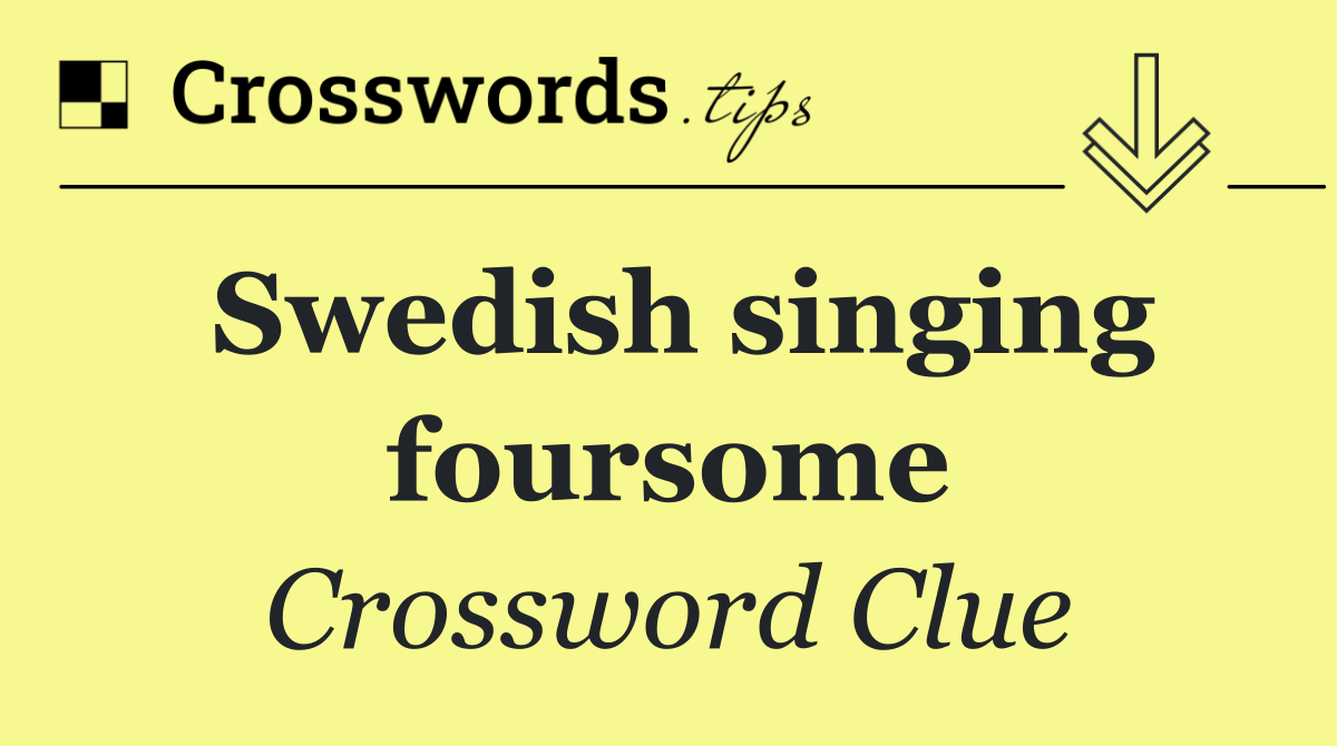 Swedish singing foursome