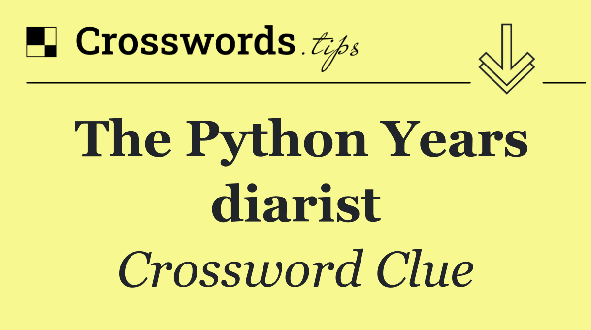 The Python Years diarist