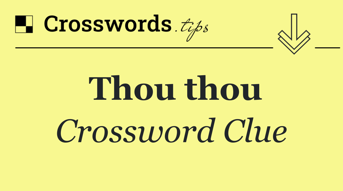 Thou thou