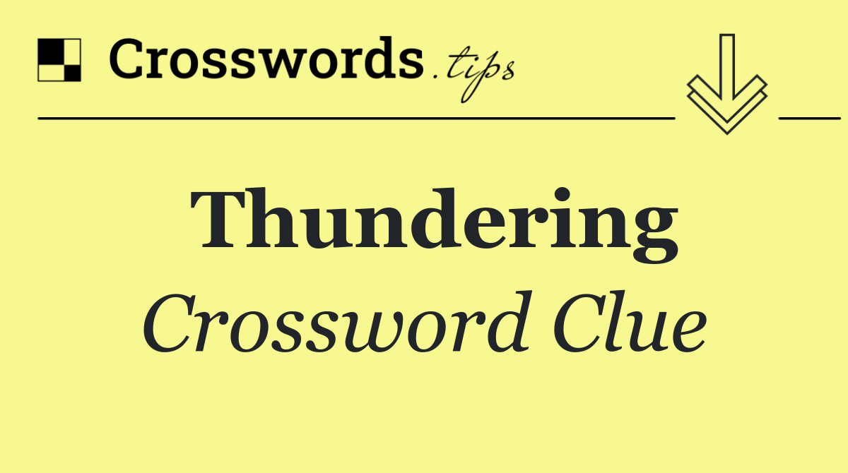 Thundering