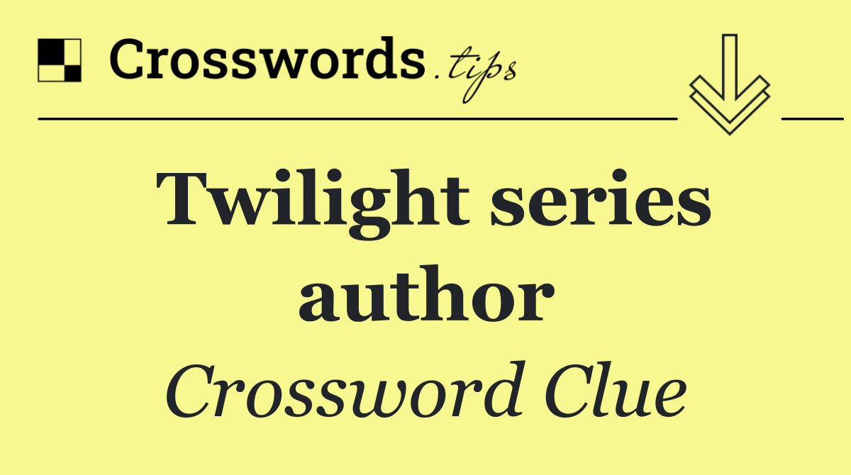 Twilight series author