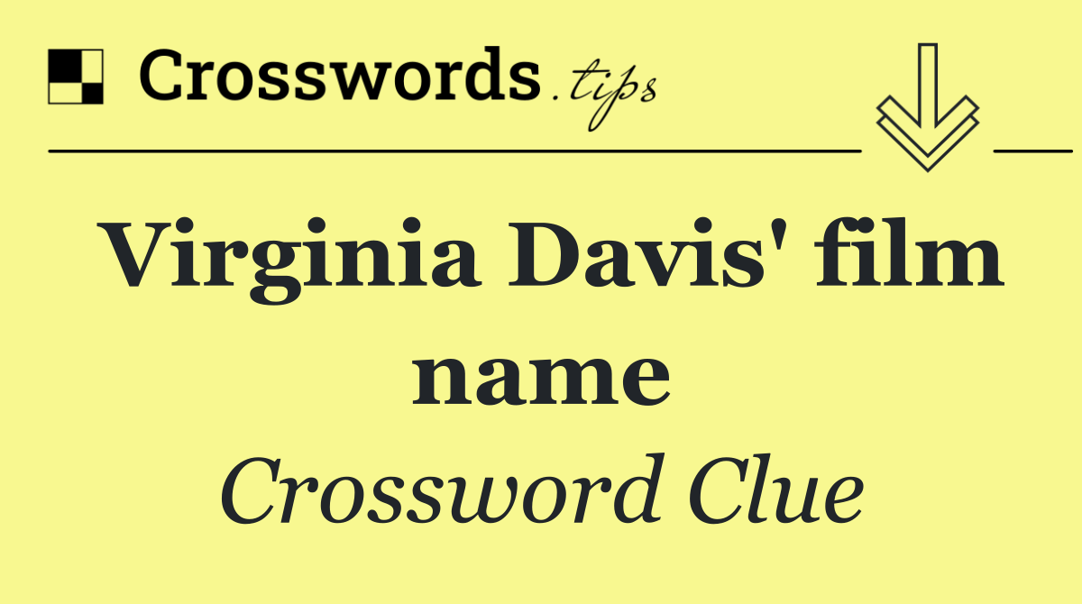 Virginia Davis' film name