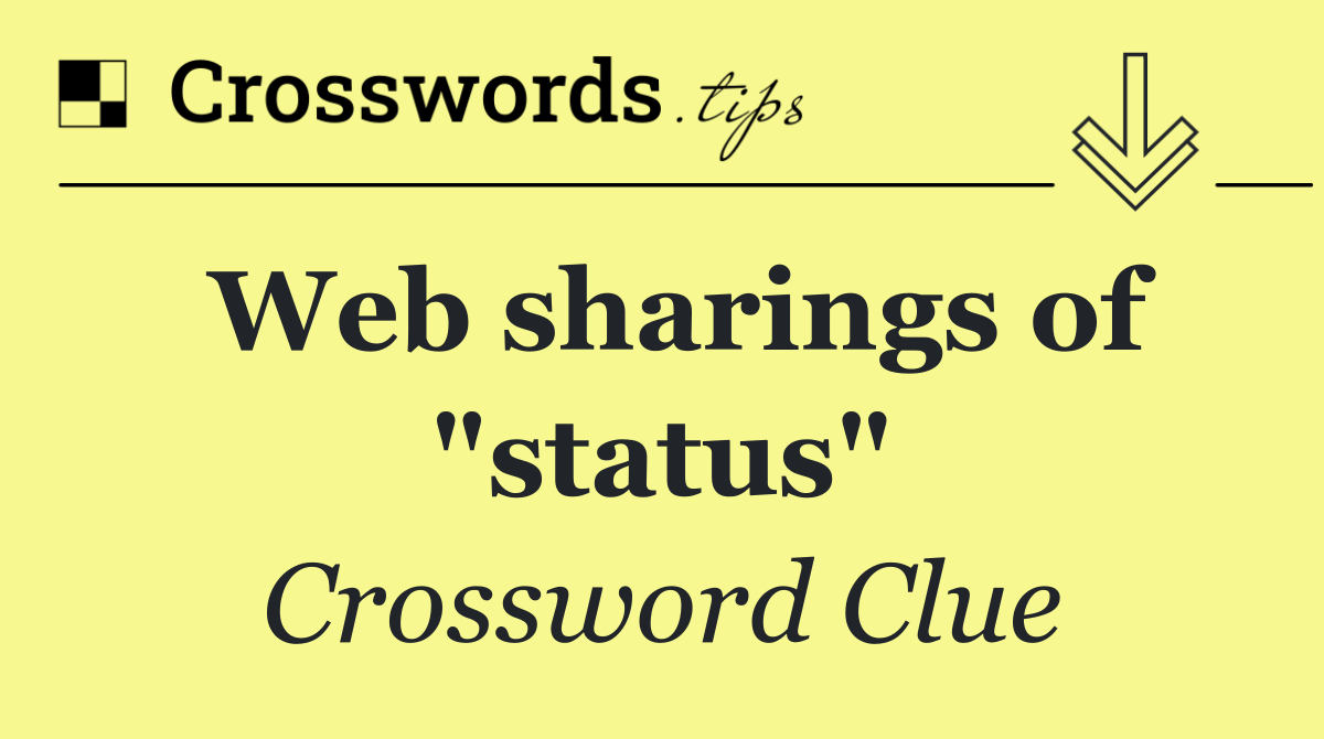 Web sharings of "status"