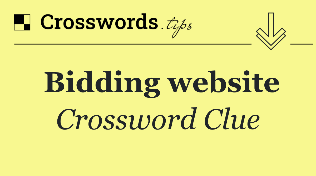 Bidding website