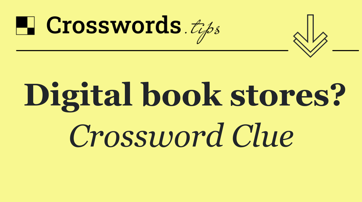 Digital book stores?