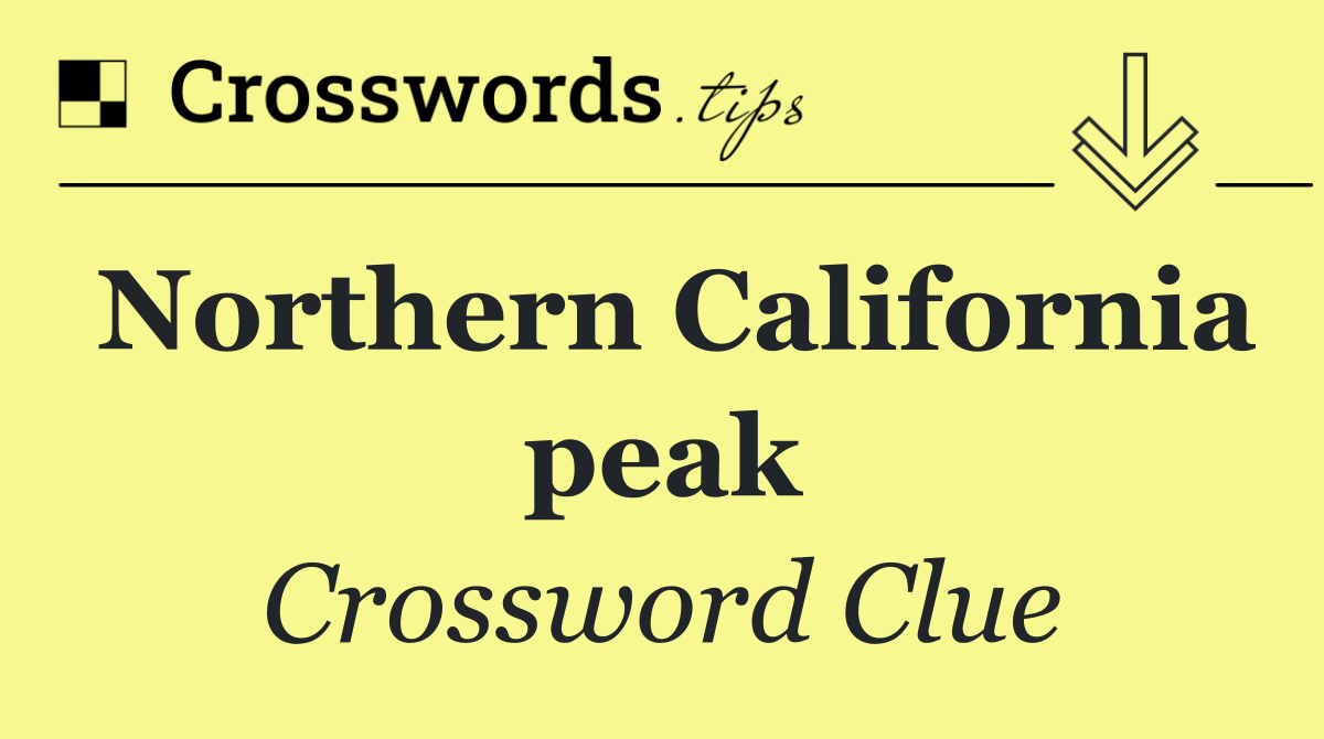 Northern California peak