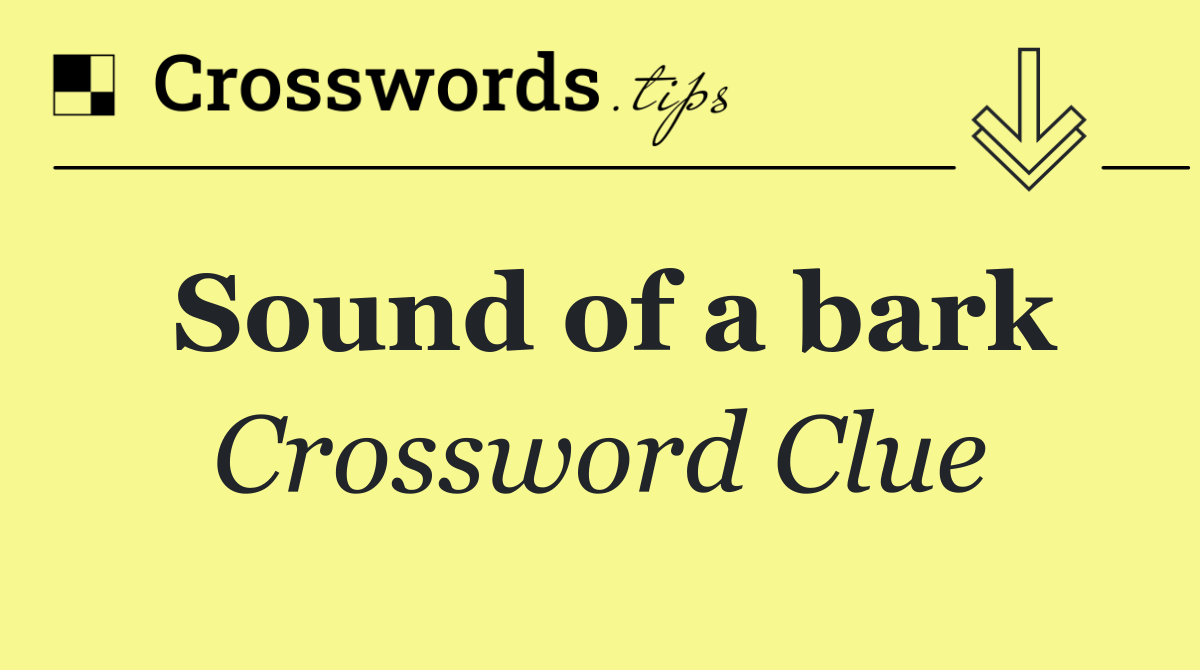 Sound of a bark