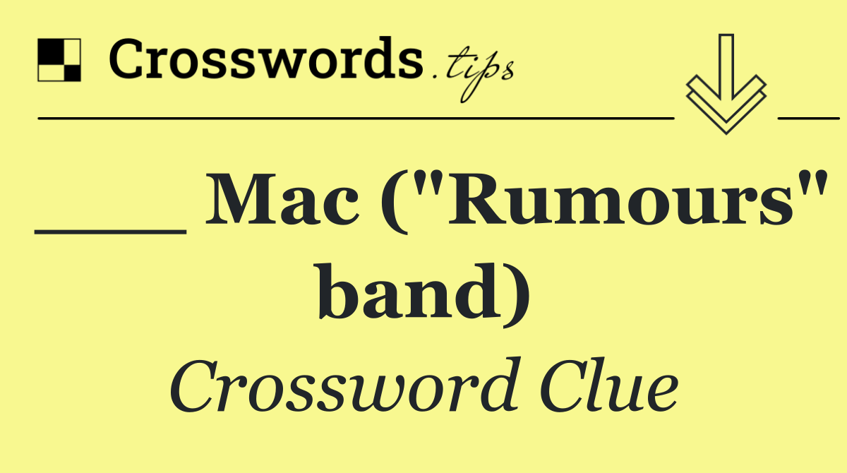 ___ Mac ("Rumours" band)