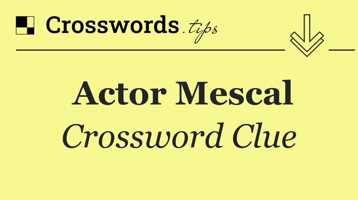 Actor Mescal