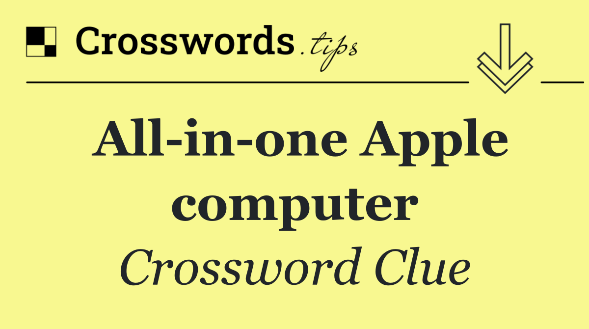 All in one Apple computer