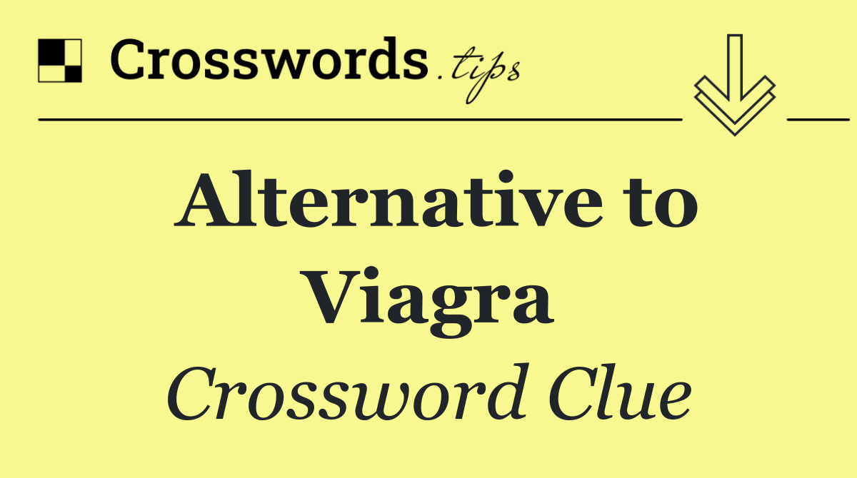 Alternative to Viagra