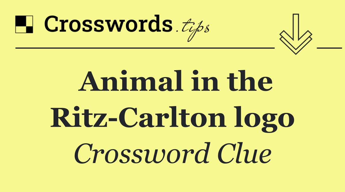 Animal in the Ritz Carlton logo