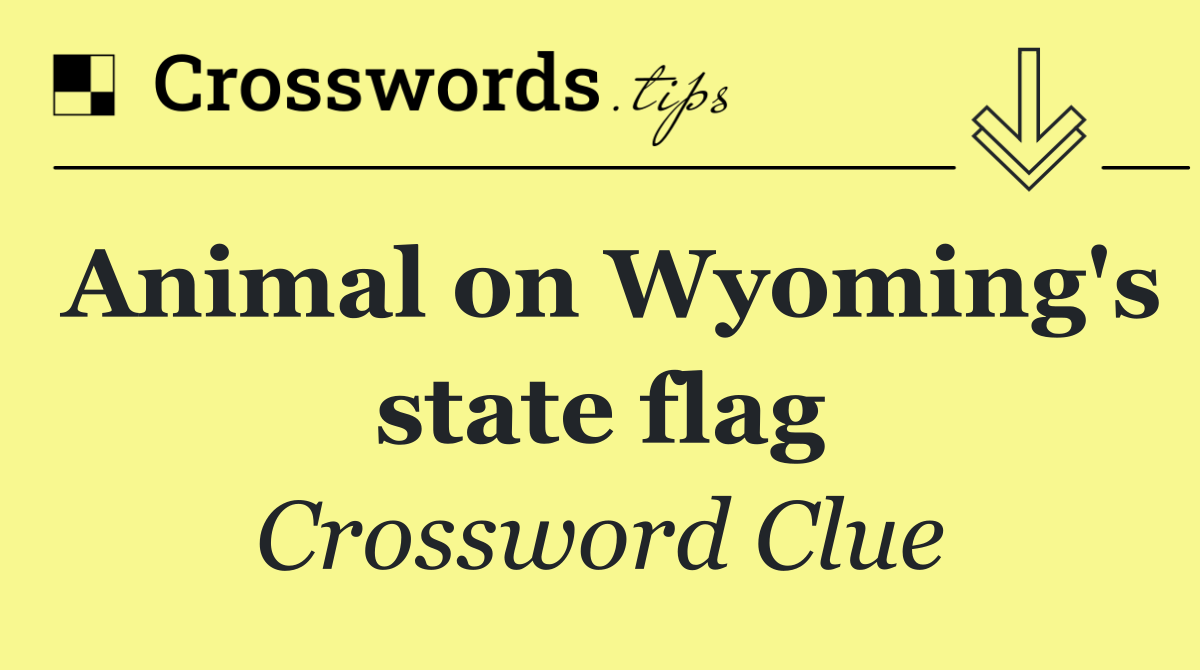 Animal on Wyoming's state flag