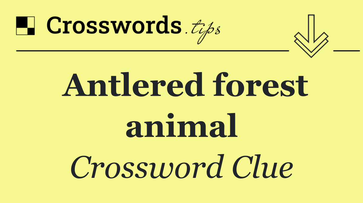 Antlered forest animal