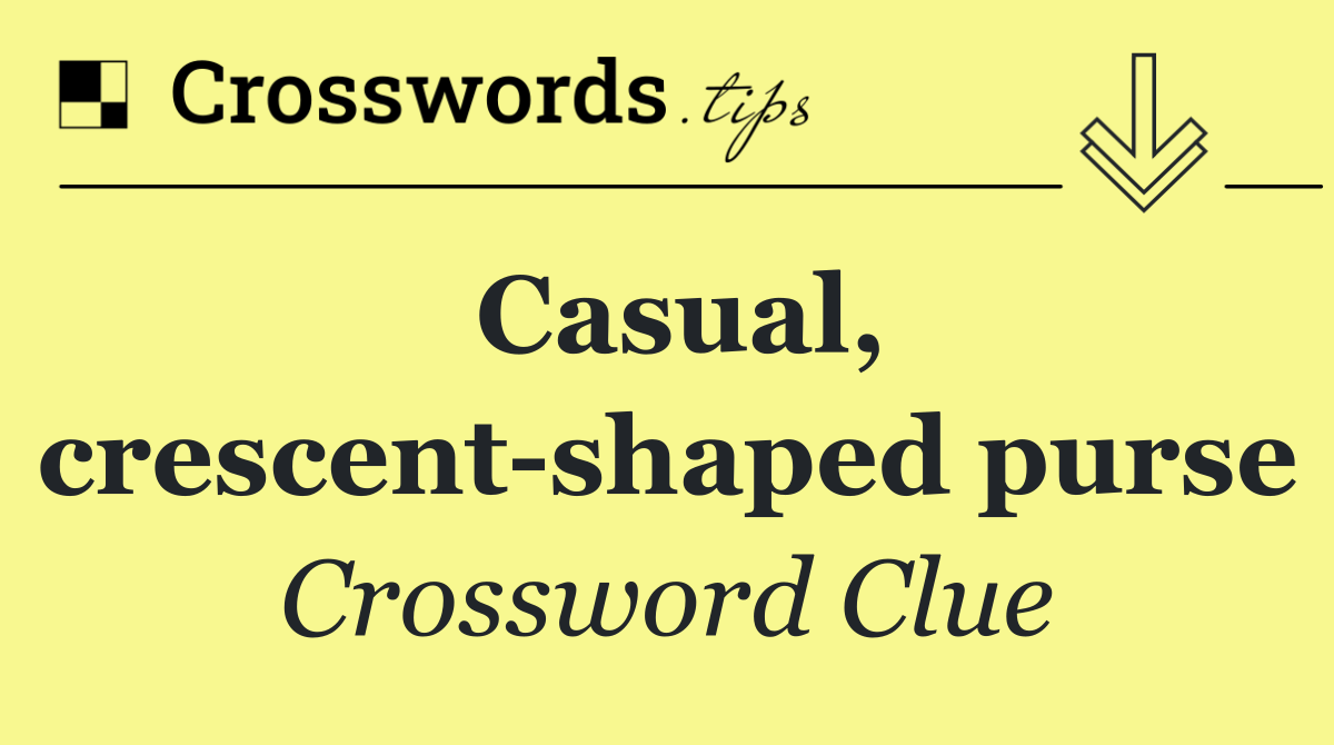 Casual, crescent shaped purse