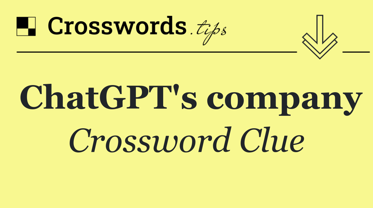 ChatGPT's company
