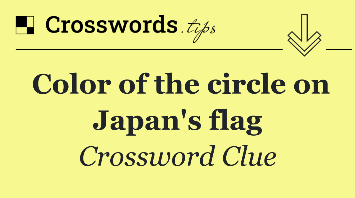 Color of the circle on Japan's flag