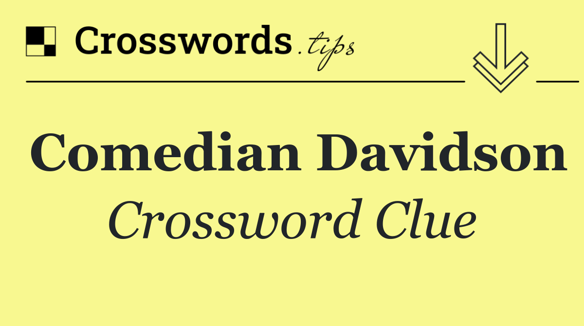 Comedian Davidson