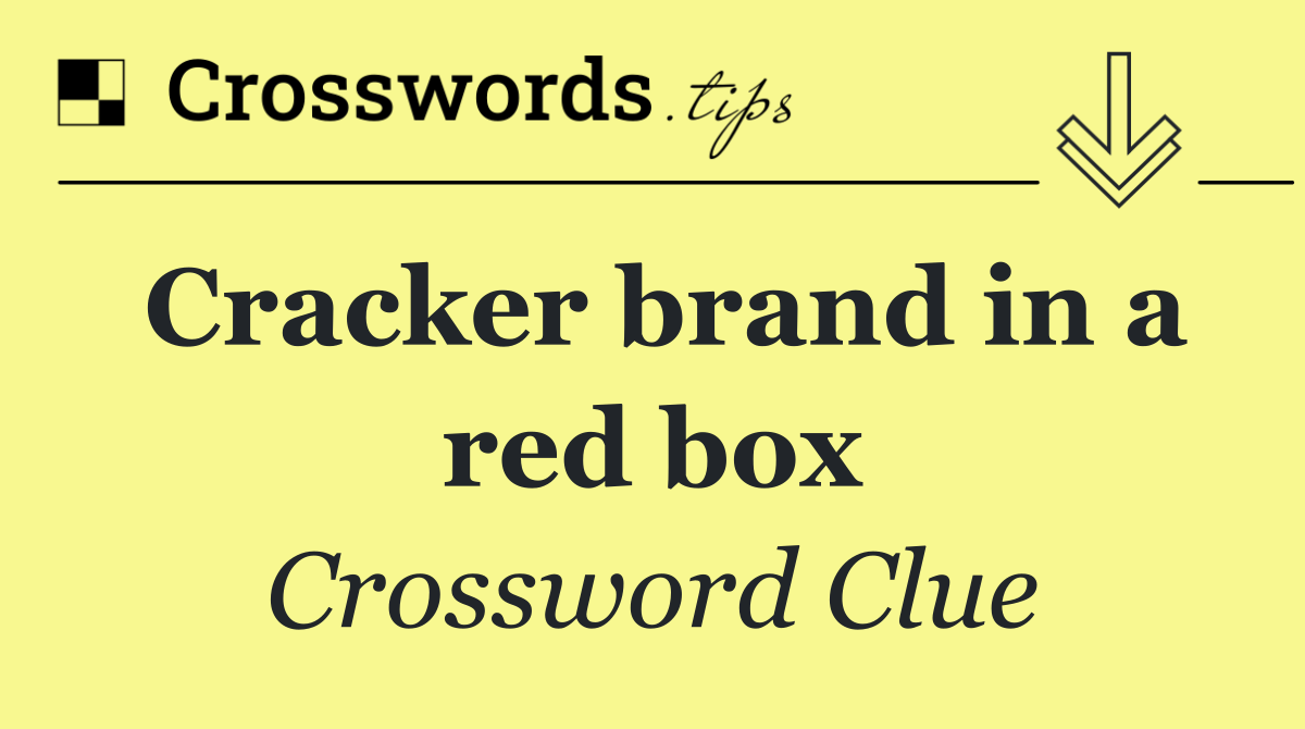 Cracker brand in a red box