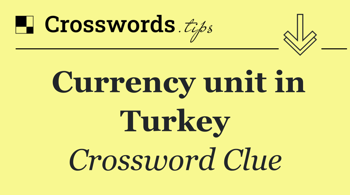 Currency unit in Turkey