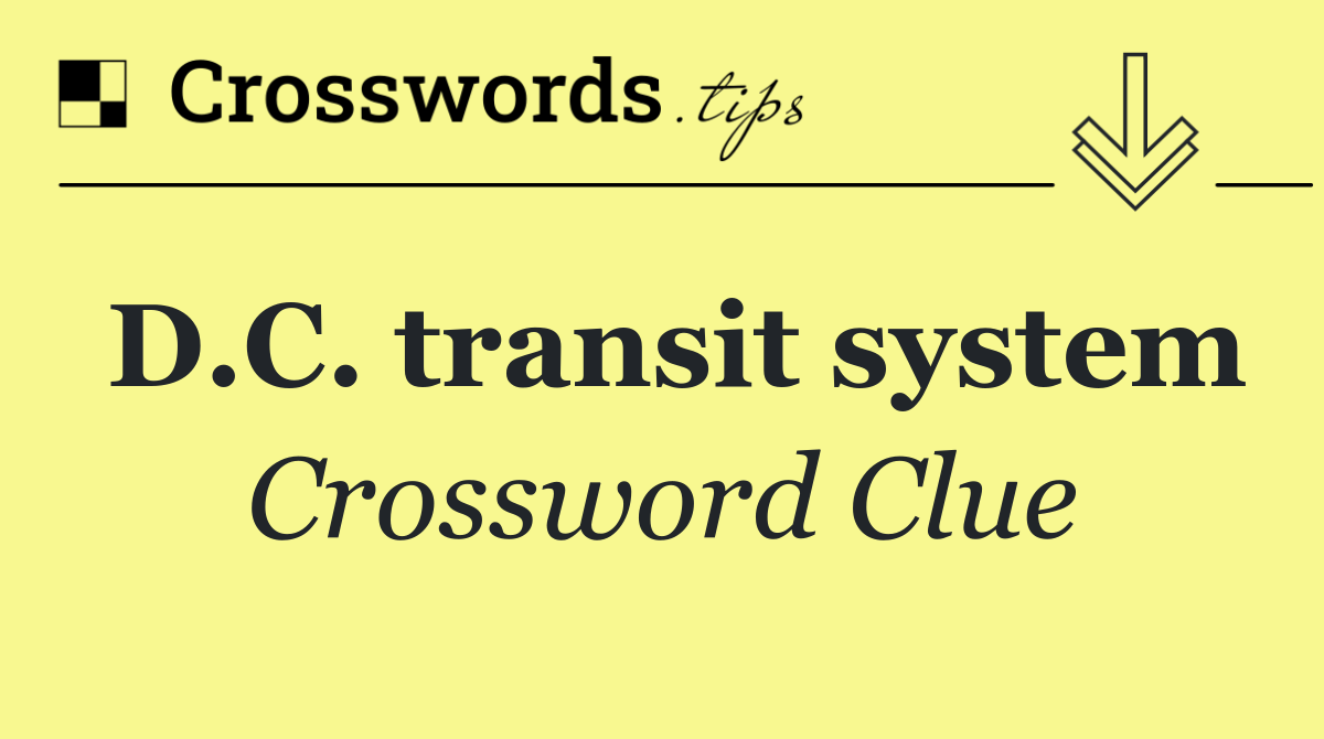 D.C. transit system