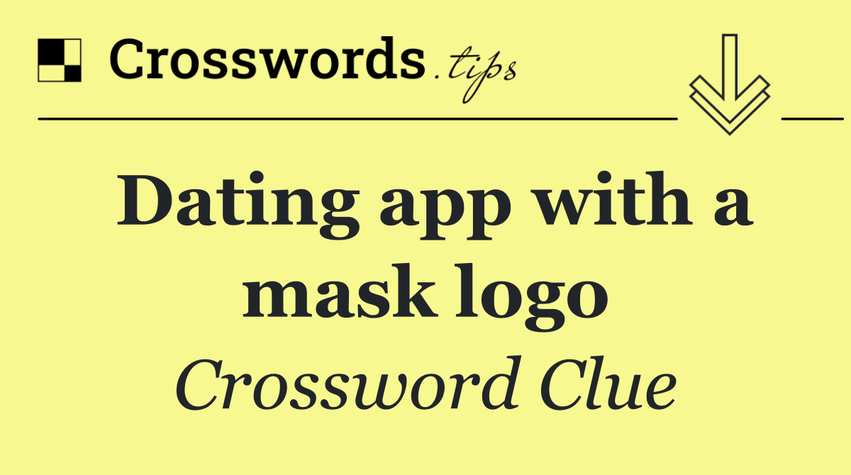 Dating app with a mask logo