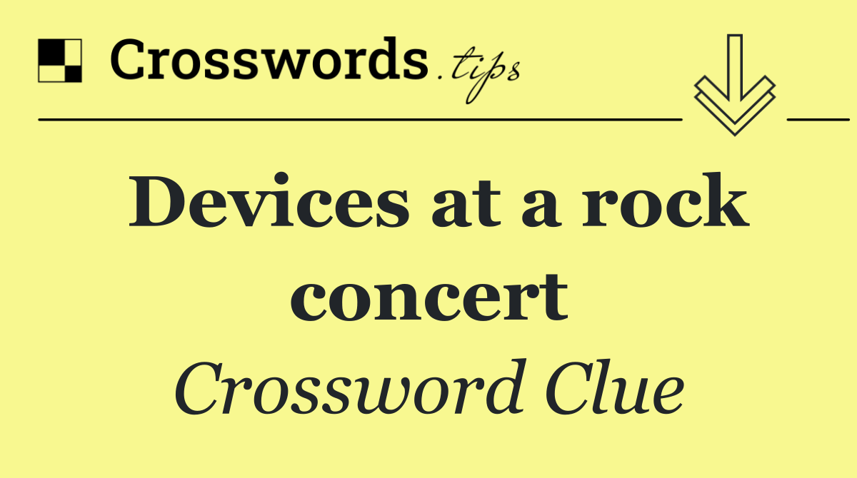 Devices at a rock concert