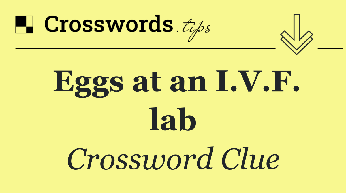 Eggs at an I.V.F. lab