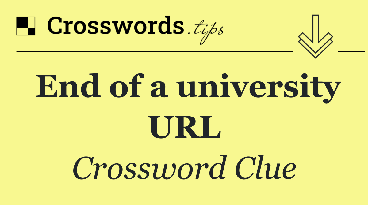 End of a university URL