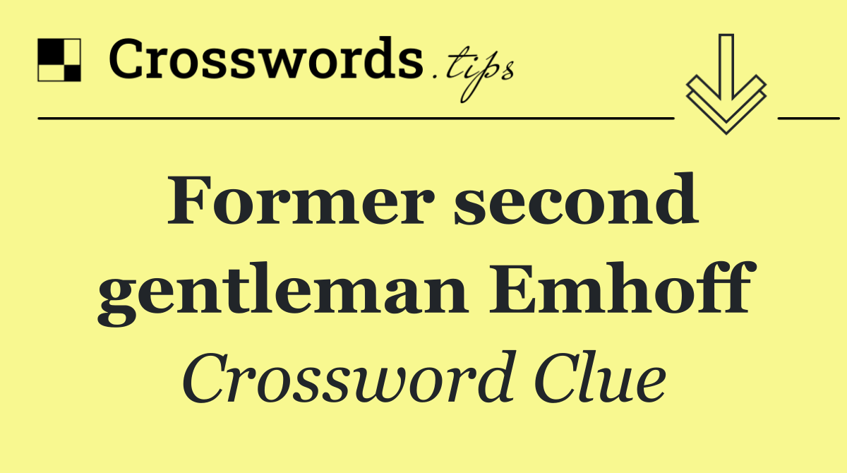 Former second gentleman Emhoff