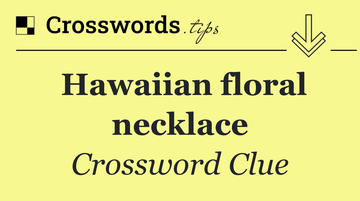 Hawaiian floral necklace